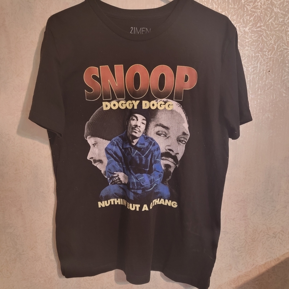 21men Black Snoop Doggy Dogg Graphic Tee